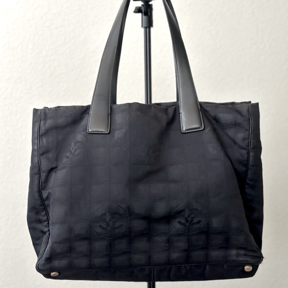 Authentic CHANEL Nylon Travel Tote Bag Handbag